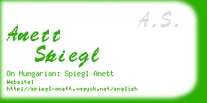 anett spiegl business card